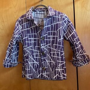Jacket Reversible Purple and White Winding River